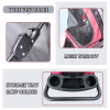 GOOPAWS 4-Wheel Promenade Pet Stroller for Dogs Cats, Safe Brake Wheels Foldable Jogging Stroller with Cup Holder, Storage Basket, Pad, Seat Belt