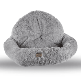 Armarkat Extra Large, Fluffy Gray Round Cat Bed - C71NHS