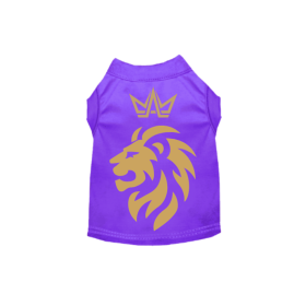 Regal Lion Crest Tee (Color: dark blue, size: small)