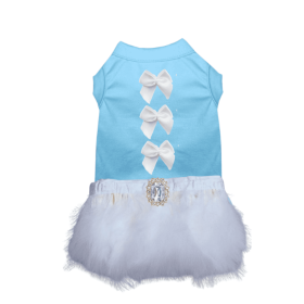 Winter Frost Tulle Couture Dress (Color: Sky Blue, size: S)