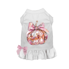 Pretty Pink Pumpkin Dog Dress (size: 2X Large)