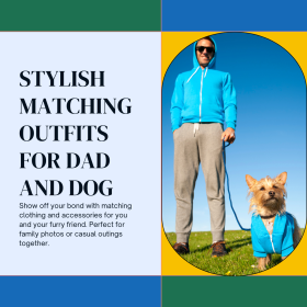 Stylish Matching Outfits For Dad And Dog (Color: Black, size: S)