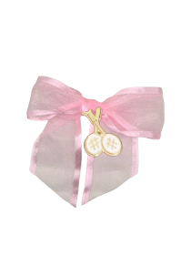 Pickleball Dog Bow Barrettes (size: Pink)