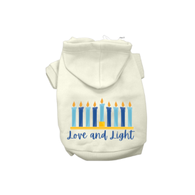 Love and Light- Dog Hoodie (Color: Black, size: XS)