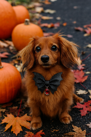 Batty & Fabulous Ribbon Boo-tie Necklace (size: large)