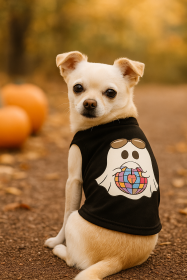 Ghost of the Disco Dog Tee (size: S)