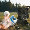 3 Wheels Pet Stroller Foldable Carrier Strolling Cart Travel Jogger Pet