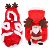 Pet Christmas Clothes Santa Claus Reindeer Antlers