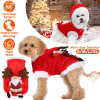 Pet Christmas Clothes Santa Claus Reindeer Antlers