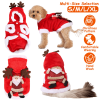 Pet Christmas Clothes Santa Claus Reindeer Antlers
