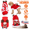 Pet Christmas Clothes Santa Claus Reindeer Antlers