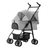 4 Wheels Pet Stroller Foldable Carrier Strolling Cart Travel Jogger Pet