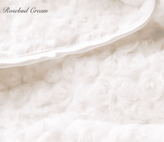 Rosebud Dog Blanket (Color: Cream, size: small)