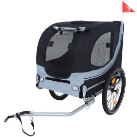 Large Folding Bike Trailer for Dogs â€“ 120LB Capacity All-Terrain Pet Carrier, Durable Steel Frame for Cycling, Jogging, Camping & Outdoor Adventures (Color: as Pic)